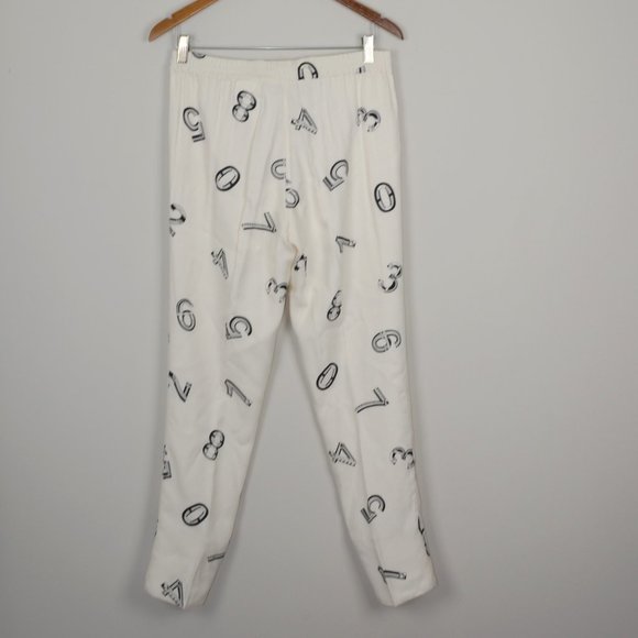 See by Chloé Ivory Number Print Woven Track Pants - Picture 3 of 9